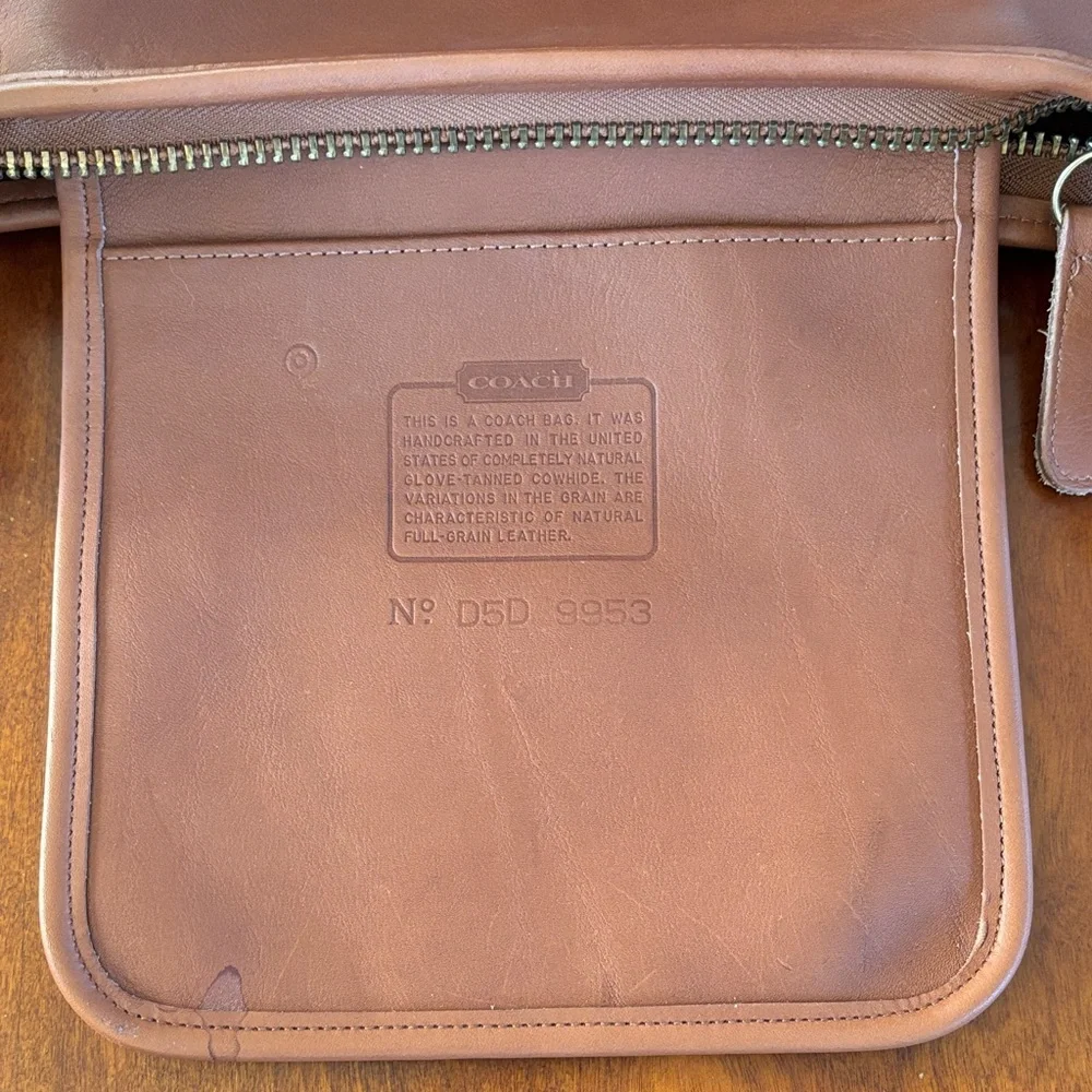 Coach Vintage Tan Leather Duffle Sac Bucket Bag - Picture 11 of 16